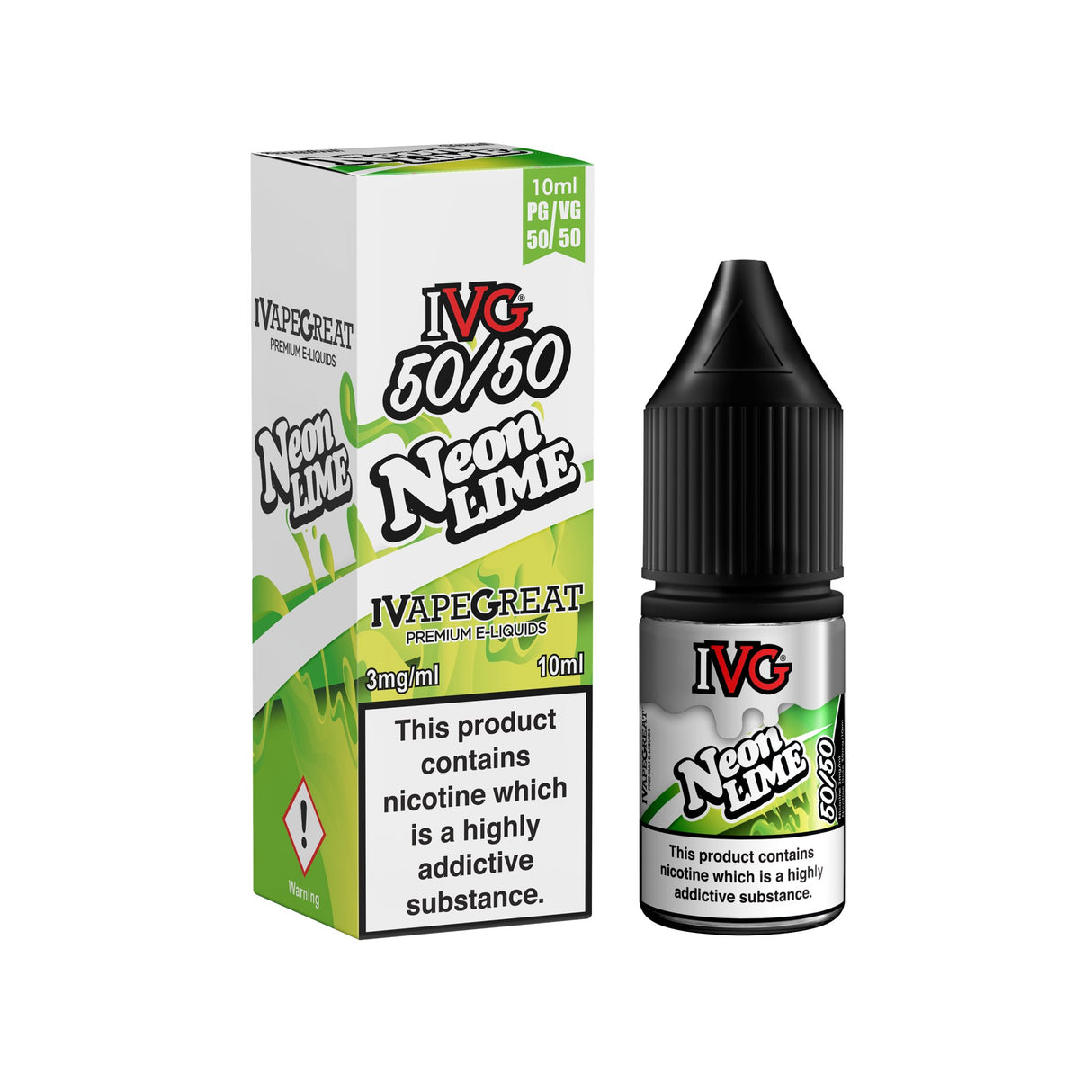 IVG NEON LIME 50/50 10ML E - LIQUID - Super E - cig