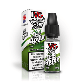 IVG ORIGINAL SOUR GREEN APPLE 10ML NIC SALT E-LIQUID - 10MG