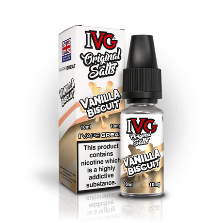 IVG ORIGINAL VANILLA BISCUIT 10ML NIC SALT E-LIQUID - 10MG