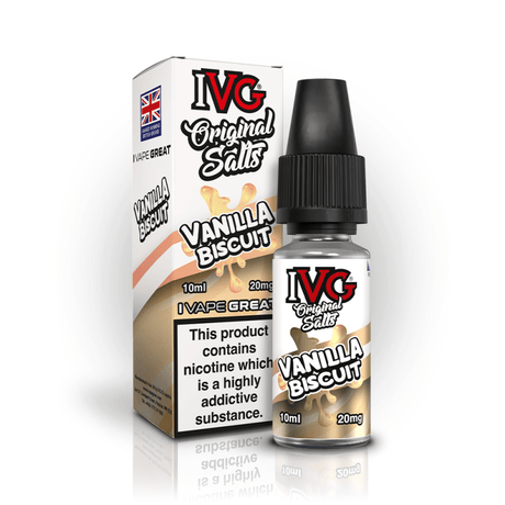 IVG ORIGINAL VANILLA BISCUIT 10ML NIC SALT E-LIQUID - 20MG