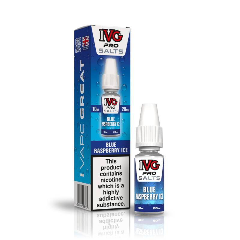 IVG PRO BLUE RASPBERRY ICE 10ML NIC SALT E-LIQUID - 20MG