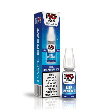 IVG PRO BLUE RASPBERRY ICE 10ML NIC SALT E-LIQUID - 20MG