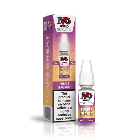 IVG PRO PURPLE LEMONADE 10ML NIC SALT E-LIQUID - 20MG