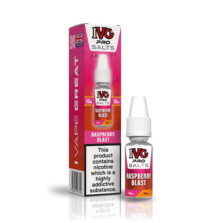 IVG PRO RASPBERRY BLAST 10ML NIC SALT E-LIQUID - 10MG