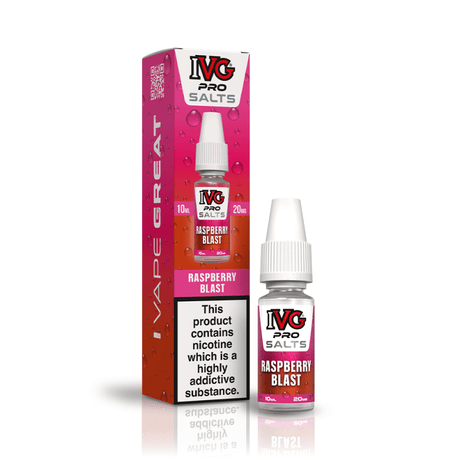 IVG PRO RASPBERRY BLAST 10ML NIC SALT E-LIQUID - 20MG