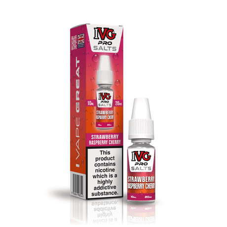 IVG PRO STRAWBERRY RASPBERRY CHERRY 10ML NIC SALT E-LIQUID - 20MG