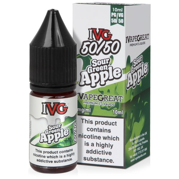 IVG SOUR GREEN APPLE 50/50 10ML E - LIQUID - Super E - cig