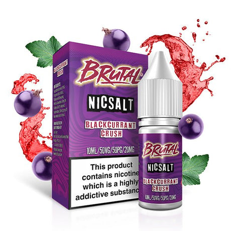 JUST JUICE BRUTAL BLACKCURRANT CRUSH 10ML NIC SALT E - LIQUID - Super E - cig