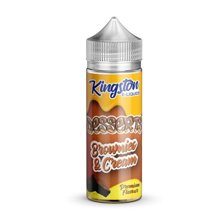 KINGSTON - 100ML DESSERTS BROWNIES & CREAM 0MG SHORTFILL E LIQUID - Super E-cig