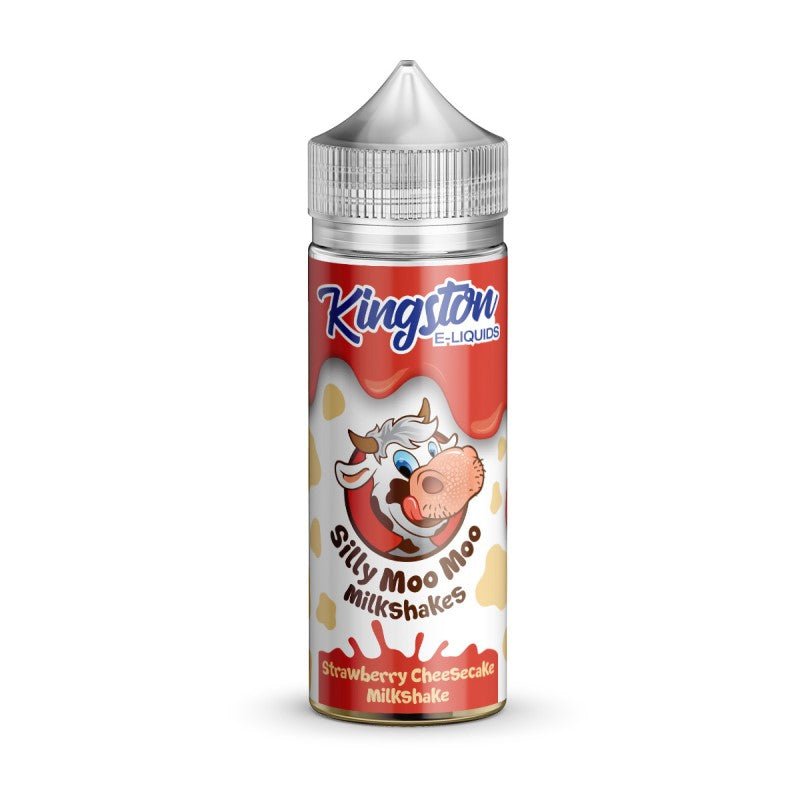 KINGSTON - 100ML SILLY MOO MOO STRAWBERRY CHEESECAKE MILKSHAKE 0MG SHORTFILL E LIQUID - Super E-cig