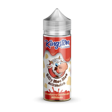 KINGSTON - 100ML SILLY MOO MOO STRAWBERRY CHEESECAKE MILKSHAKE 0MG SHORTFILL E LIQUID - Super E-cig