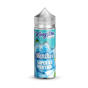 KINGSTON - 100ML SUPER ICE MENTHOL 0MG SHORTFILL E LIQUID - Super E-cig