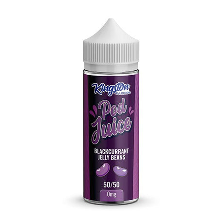 KINGSTON POD JUICE BLACKCURRANT JELLY BEAN 50/50 100ML SHORTFILL E - LIQUID - Super E - cig