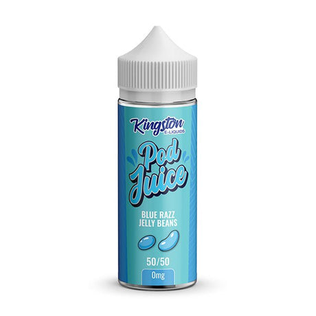 KINGSTON POD JUICE BLUE RAZZ JELLY BEAN 50/50 100ML SHORTFILL E - LIQUID - Super E - cig