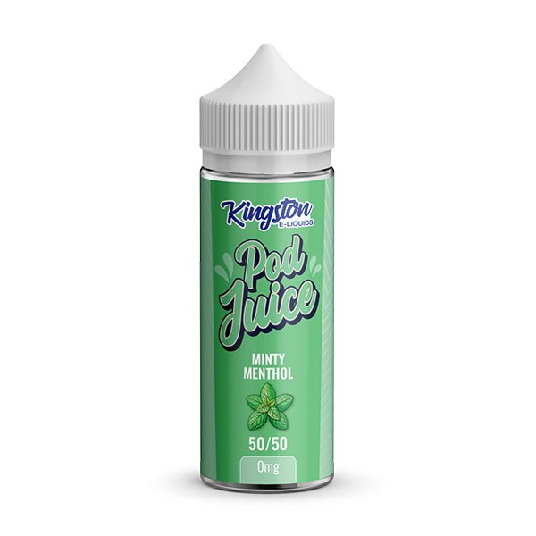 KINGSTON POD JUICE MINTY MENTHOL 100ML SHORTFILL E - LIQUID - Super E - cig