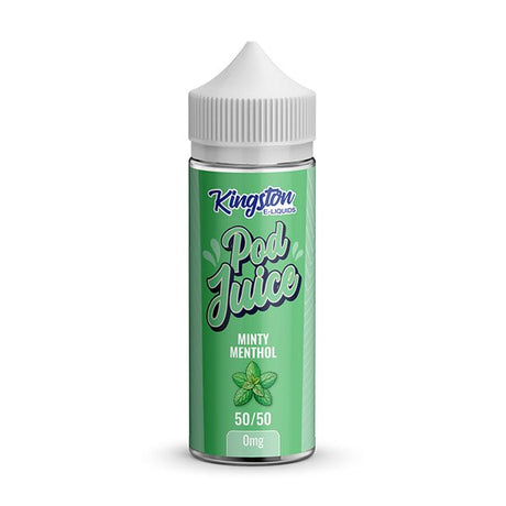 KINGSTON POD JUICE MINTY MENTHOL 100ML SHORTFILL E - LIQUID - Super E - cig
