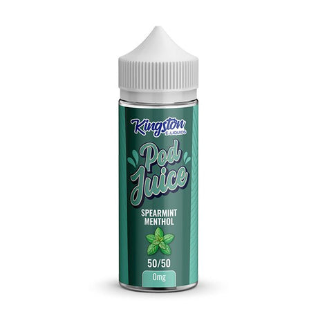 KINGSTON POD JUICE SPEARMINT MENTHOL 100ML SHORTFILL E - LIQUID - Super E - cig