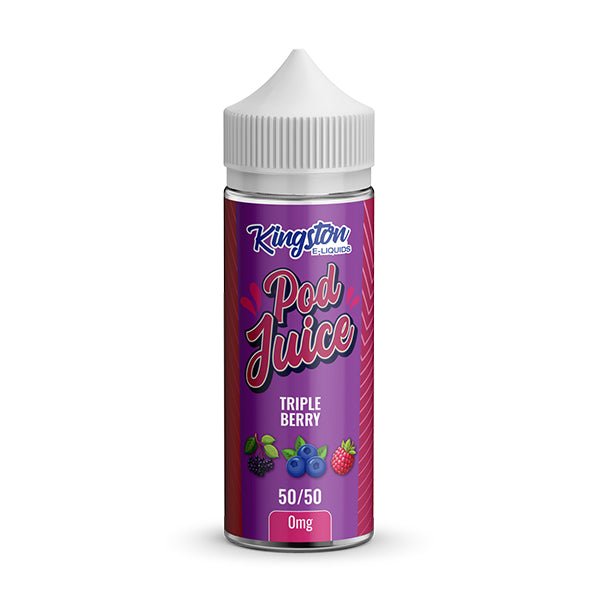 KINGSTON POD JUICE TRIPLE BERRY 100ML SHORTFILL E - LIQUID - Super E - cig