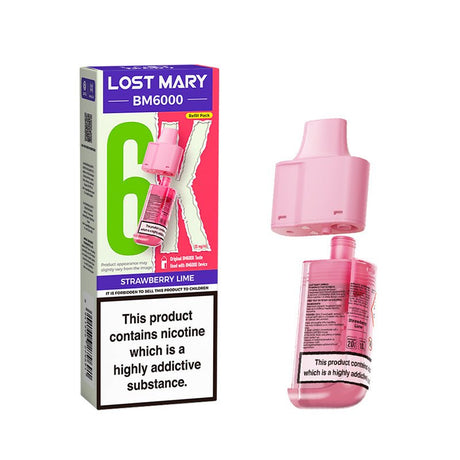 LOST MARY BM6000 PREFILLED POD - STRAWBERRY LIME