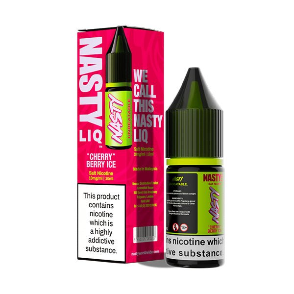 NASTY JUICE NASTY LIQ CHERRY BERRY ICE 10ML NIC SALT E - LIQUID - Super E - cig