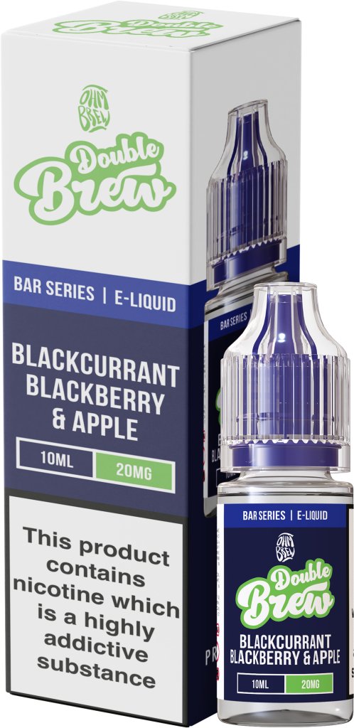 OHM BREW DOUBLE BREW BLACKCURRANT BLACKBERRY & APPLE 10ML NIC SALT E - LIQUID - Super E - cig