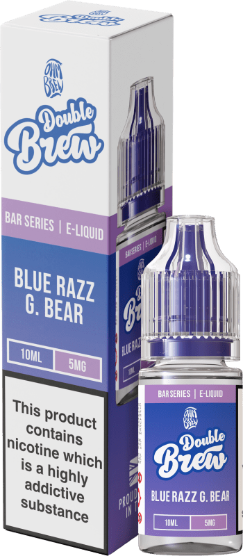 OHM BREW DOUBLE BREW BLUE RAZZ G. BEAR 10ML NIC SALT E - LIQUID - Super E - cig