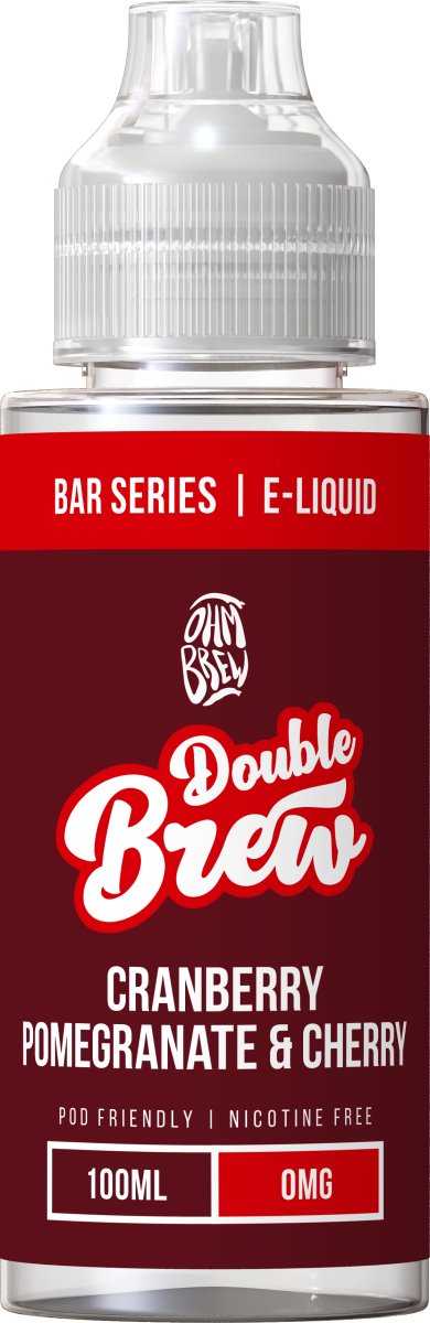 OHM BREW DOUBLE BREW CRANBERRY POMEGRANATE & CHERRY 100ML SHORTFILL E - LIQUID - Super E - cig