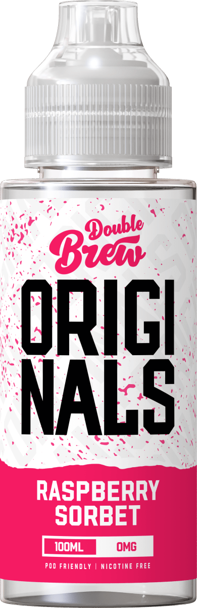OHM BREW DOUBLE BREW ORIGINALS RASPBERRY SORBET 100ML SHORTFILL E - LIQUID - Super E - cig