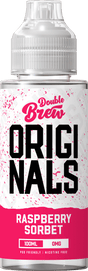 OHM BREW DOUBLE BREW ORIGINALS RASPBERRY SORBET 100ML SHORTFILL E - LIQUID - Super E - cig