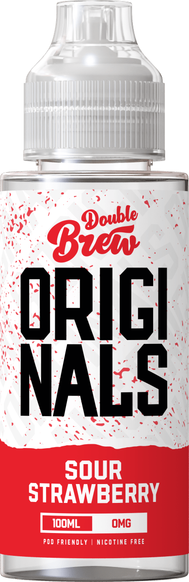 OHM BREW DOUBLE BREW ORIGINALS SOUR STRAWBERRY 100ML SHORTFILL E - LIQUID - Super E - cig