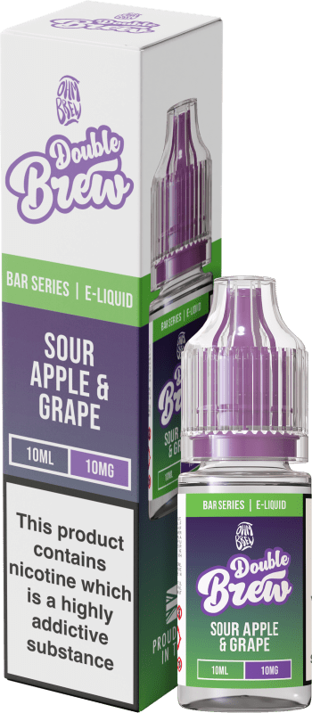 OHM BREW DOUBLE BREW SOUR APPLE GRAPE 10ML NIC SALT E - LIQUID - Super E - cig
