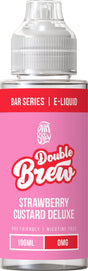 OHM BREW DOUBLE BREW STRAWBERRY CUSTARD DELUXE 100ML SHORTFILL E - LIQUID - Super E - cig