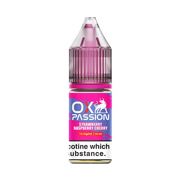 OX PASSION STRAWBERRY RASPBERRY CHERRY 10ML NIC SALT E - LIQUID - Super E - cig