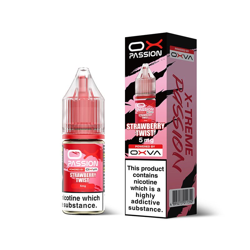 OX PASSION STRAWBERRY TWIST 10ML NIC SALT E-LIQUID - 5MG
