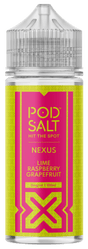 POD SALT - 100ML NEXUS LIME RASPBERRY GRAPEFRUIT 0MG SHORTFILL E LIQUID - Super E-cig