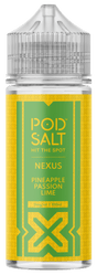 POD SALT - 100ML NEXUS PINEAPPLE PASSION LIME 0MG SHORTFILL E LIQUID - Super E-cig