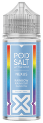 POD SALT - 100ML NEXUS RAINBOW 0MG SHORTFILL E LIQUID - Super E-cig