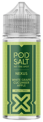 POD SALT - 100ML NEXUS WHITE GRAPE CUCUMBER APPLE 0MG SHORTFILL E LIQUID - Super E-cig