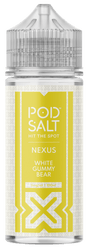 POD SALT - 100ML NEXUS WHITE GUMMY BEAR 0MG SHORTFILL E LIQUID - Super E-cig