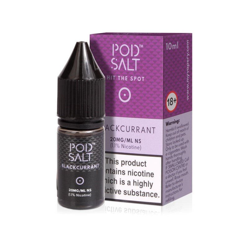 POD SALT - 10ML BLACKCURRANT NIC SALTS E LIQUID - Super E-cig