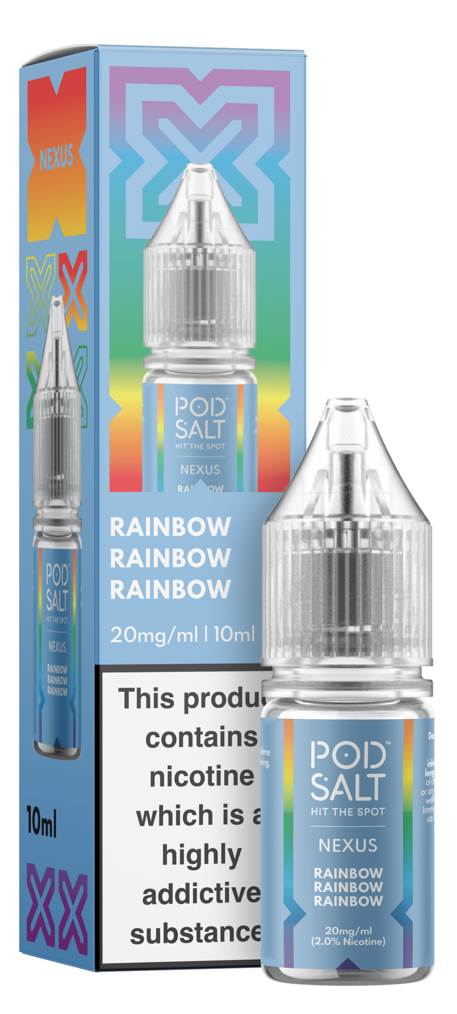 POD SALT - 10ML NEXUS RAINBOW NIC SALT E LIQUID - Super E-cig