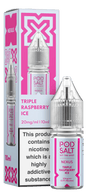 POD SALT - 10ML NEXUS TRIPLE RASPBERRY ICE NIC SALT E LIQUID - Super E-cig