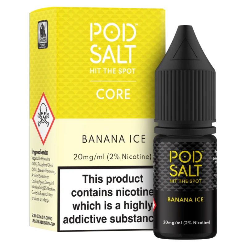 POD SALT BANANA ICE 10ML NIC SALT E - LIQUID - Super E - cig