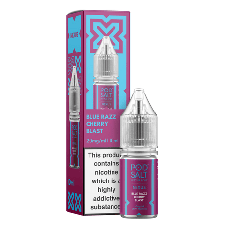 POD SALT NEXUS BLUE RAZZ CHERRY BLAST 10ML NIC SALT E - LIQUID - Super E - cig