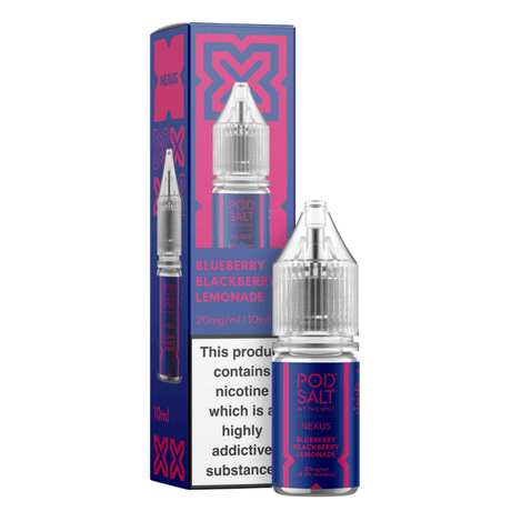 POD SALT NEXUS BLUEBERRY BLACKBERRY LEMONADE 10ML NIC SALT E - LIQUID - Super E - cig