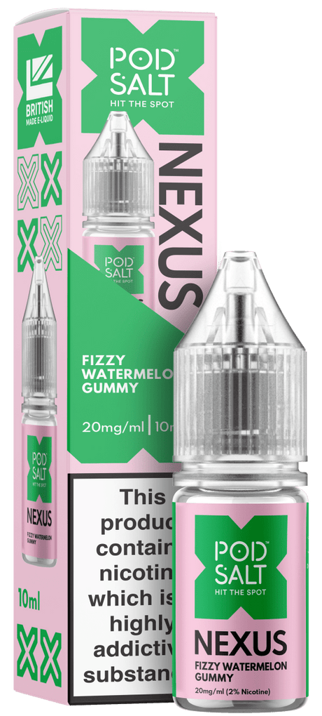 POD SALT NEXUS FIZZY WATERMELON GUMMY 10ML NIC SALT E - LIQUID - Super E - cig