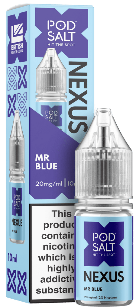 POD SALT NEXUS MR BLUE 10ML NIC SALT E - LIQUID - Super E - cig