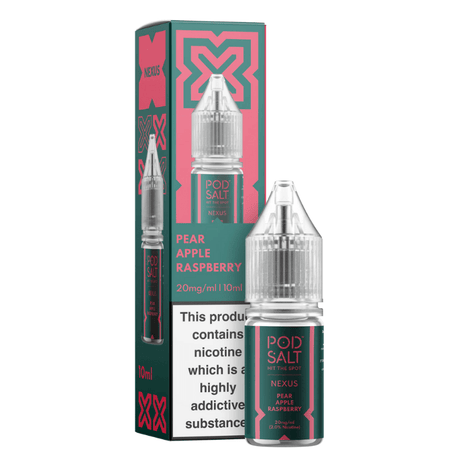 POD SALT NEXUS PEAR APPLE RASPBERRY 10ML NIC SALT E - LIQUID - Super E - cig