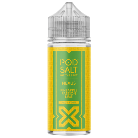 POD SALT NEXUS PINEAPPLE PASSION LIME 100ML SHORTFILL E - LIQUID - Super E - cig
