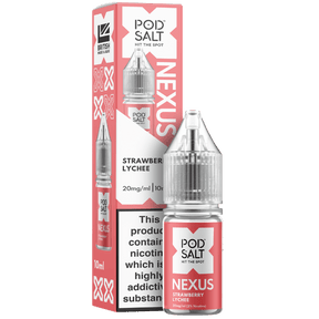 POD SALT NEXUS STRAWBERRY LYCHEE 10ML NIC SALT E - LIQUID - Super E - cig